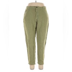 Cut Loose Linen Green Casual Pants Size XL NWT NEW Lagenlook Spring